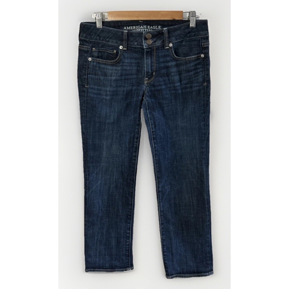 Women's American Eagle Artist Crop Stretch Jeans Sz 8 NO Pilling